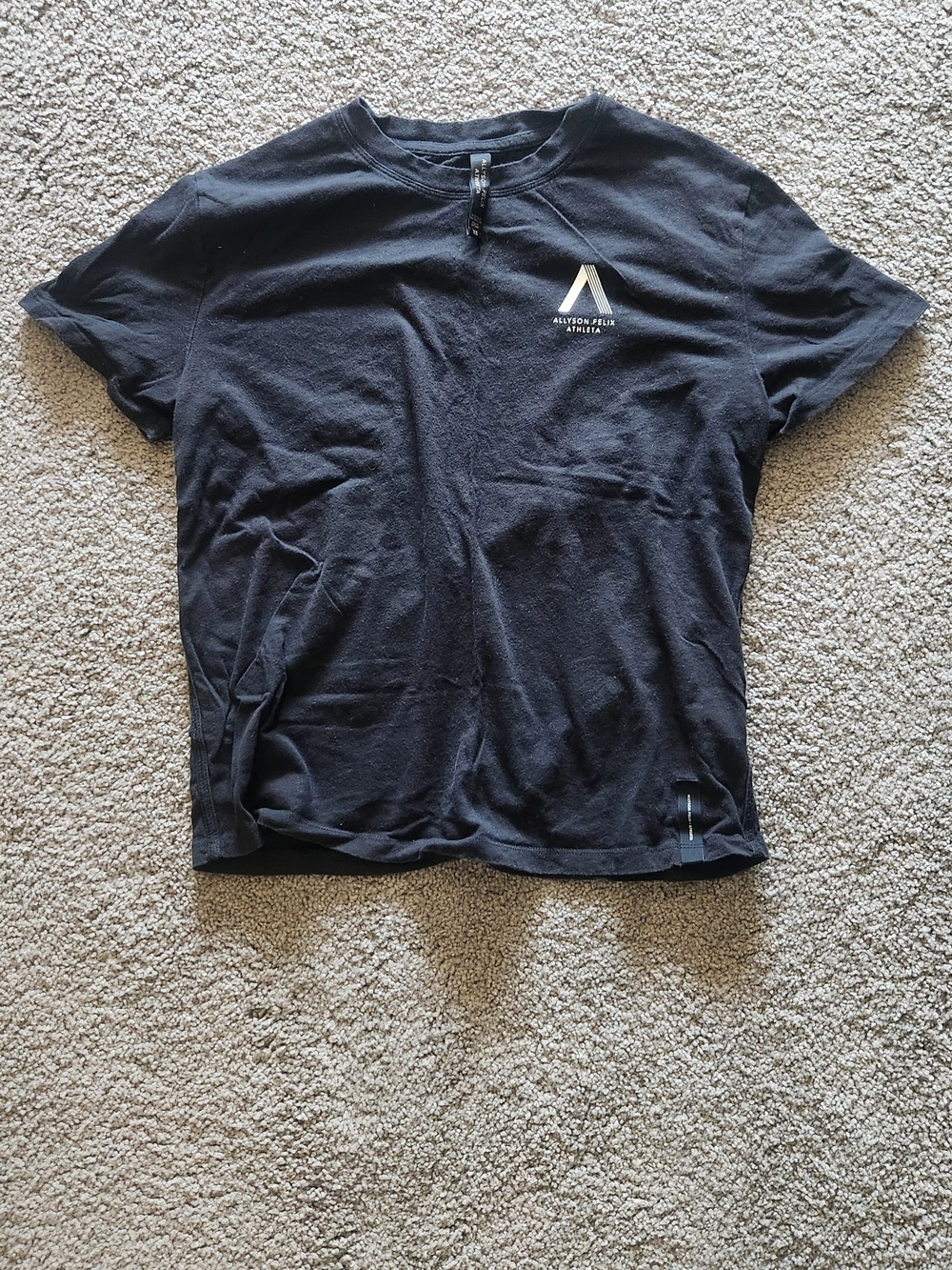 Athleta Black Short Sleeve Logo Tee